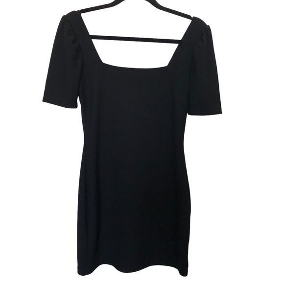 Club Monaco Puff Sleeve Knit Square Neck Mini Dress - Picture 4 of 9